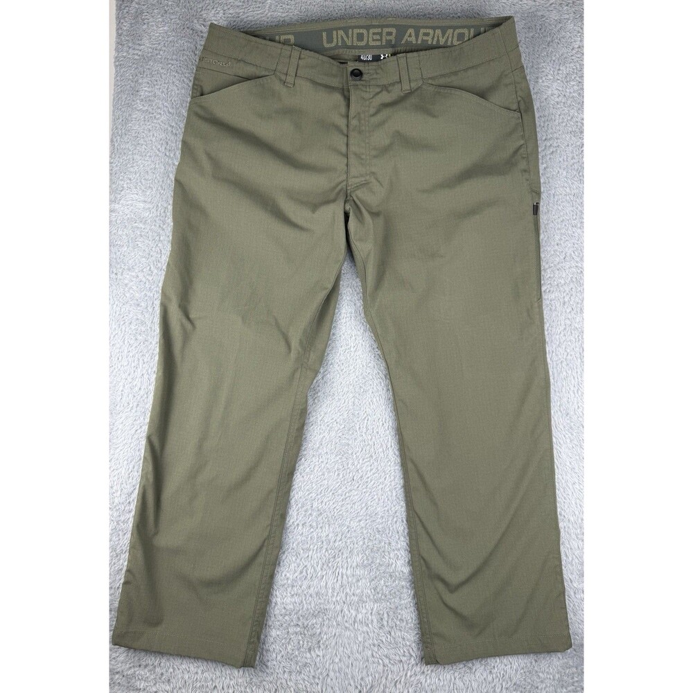 Under Armour UA Storm Covert Tactical Pants Mens 40x30 Green Ripstop Hiking